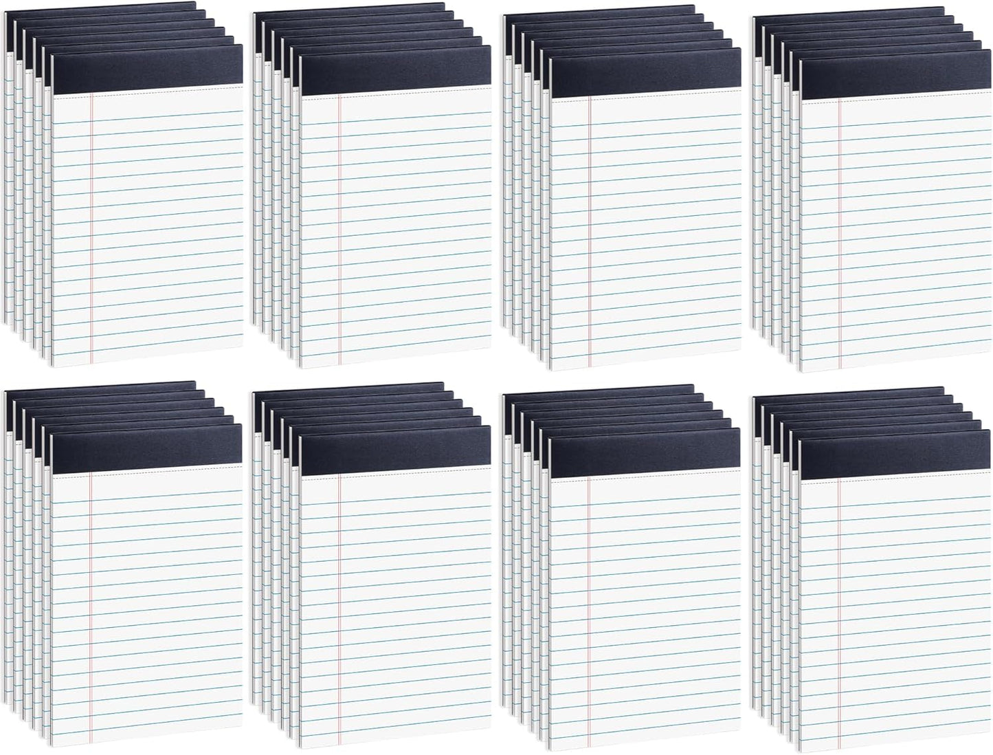 36 Pack Legal Pads Bulk, 5x8 Inch Rainbow Notepad, Note Pads Wide Ruled Perforated Memo Pad for Work Study Daily Note Taking List, Lined Writing Pads Memo Refills Notepads for Office Home School