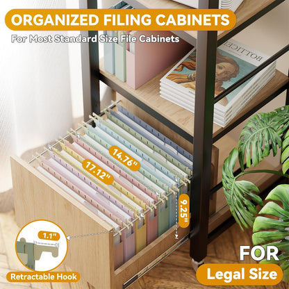 Letter Size Hanging File Folders Extra Capacity,2" Expandable Plastic Hanging File Organizer for Filing Cabinet Office Home,12 Pack Sturdy Pastel Heavy Duty Hang Folder with Tabs,for File Box