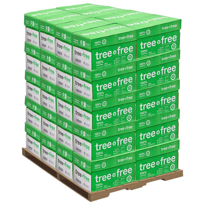 Tree Free Copy Paper 8.5 x 11, 92 Bright 20 lb. Made from Sugarcane Waste Fiber Carbon Neutral 40 Carton - 200,000 Sheet Pallet
