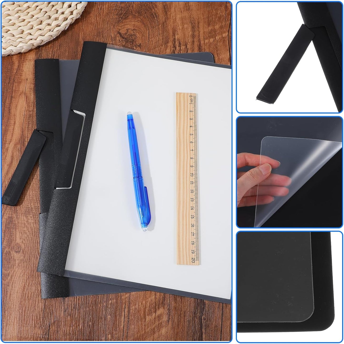 24 Pcs Clear Report Covers with Rotary Clip, 11.4 x 9 Inch Letter Size Presentation Folders Resume Folders for Business Files Report Document Interview