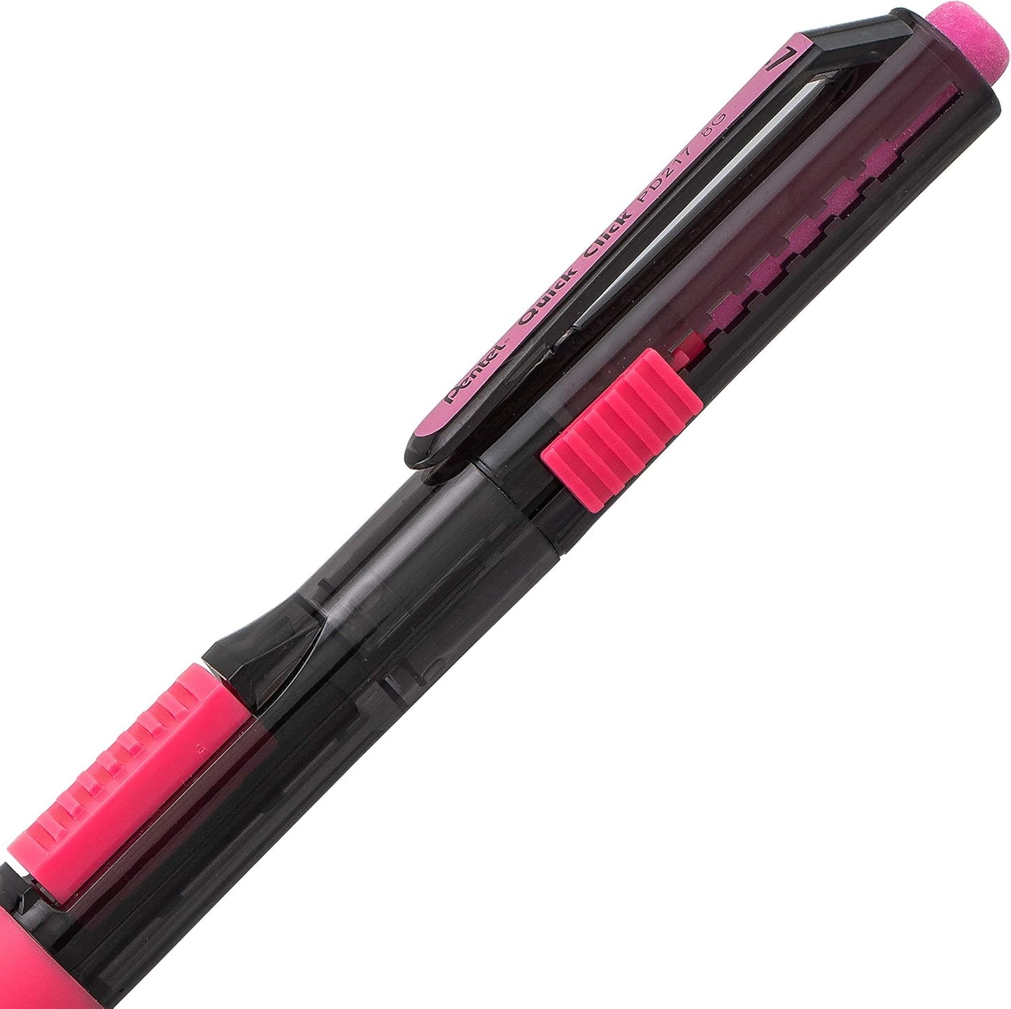 Pentel Quick Click Pop Mechanical Pencil, (0.7mm), Medium, 2 Eraser Refills, Pack of 4 (PD217ALEBP4)