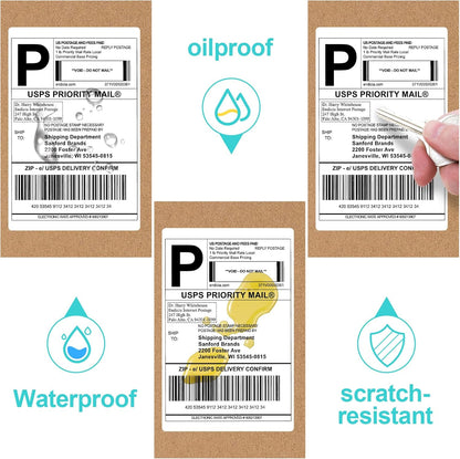 Joyberg 4x6 Thermal Labels, Shipping Labels, Strong Adhesive Thermal Label, White Printer Paper/Label