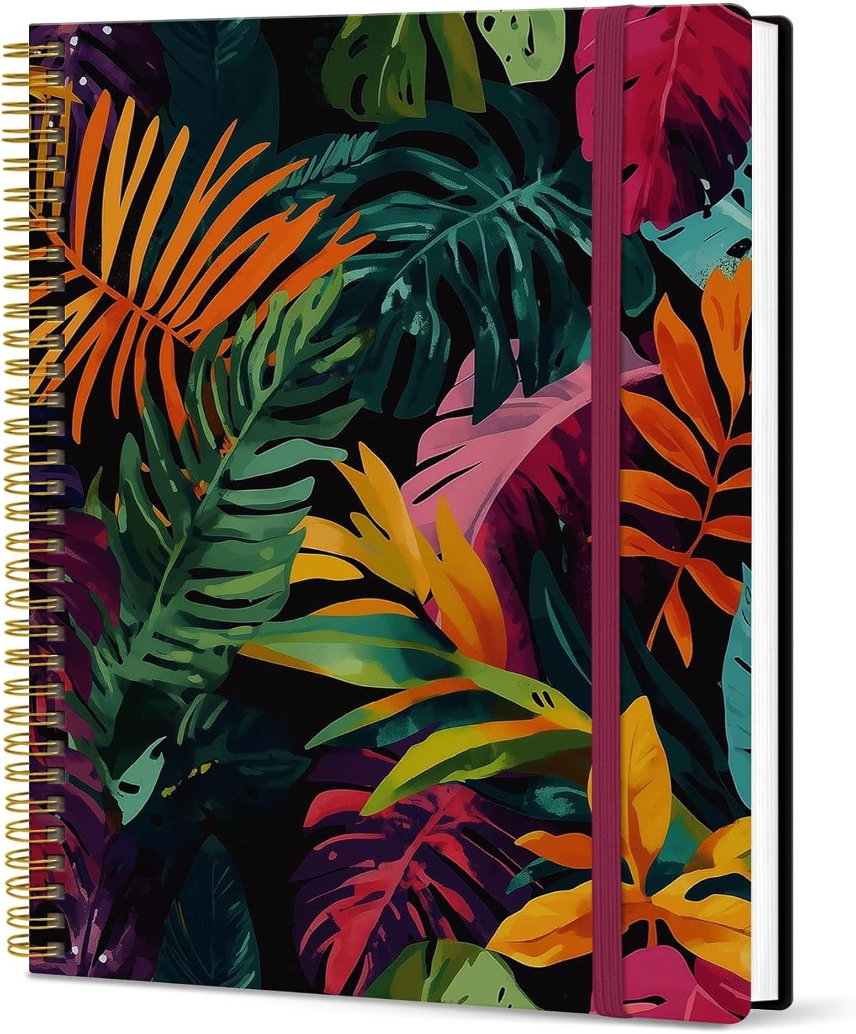 Taja Large Spiral Lined Journal for Women, 8.5" x 11" Notebooks for Work Collge Ruled, A4 Aesthetic Cute Journaling Notebooks for Writing, Plastic Cover, Celestial