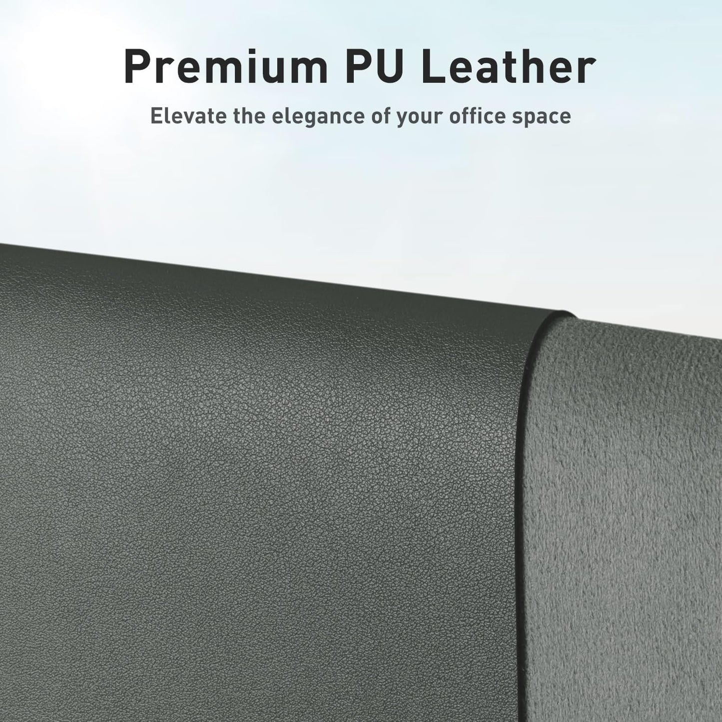 Aothia Leather Desk Pad Protector, Mouse Pad, Office Desk Mat, Non-Slip PU Leather Desk Blotter, Laptop Desk Pad, Waterproof Desk Writing Pad for Office and Home (Black,36" x 17") - Colors B