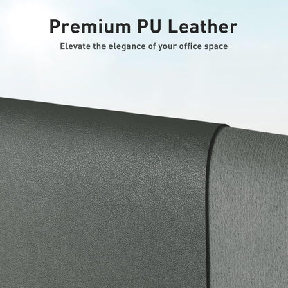 Aothia Leather Desk Pad Protector, Mouse Pad, Office Desk Mat, Non-Slip PU Leather Desk Blotter, Laptop Desk Pad, Waterproof Desk Writing Pad for Office and Home (Black,36" x 17") - Colors B