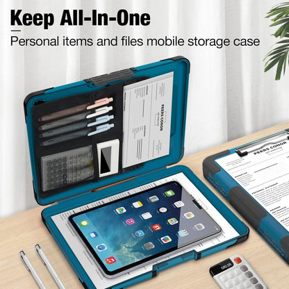 Sooez Toughest Clipboard with Storage, Internal Pen Pouch Included, Letter/ A4 Size, Shockproof Heavy Duty Plastic Clip Boards 8.5x11”, High Capacity Clipboards Box Case for Contractor Trucker Driver