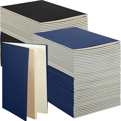 Mimorou 100 Pcs Journals Notebooks Bulk - Kraft Softcover A5 Small Notebooks 5.5 Inch x 8.3 Inch Notepads with 60 Page 30 Sheet for Writing Sketch Travel Office Supplies(Navy Blue,Lined)