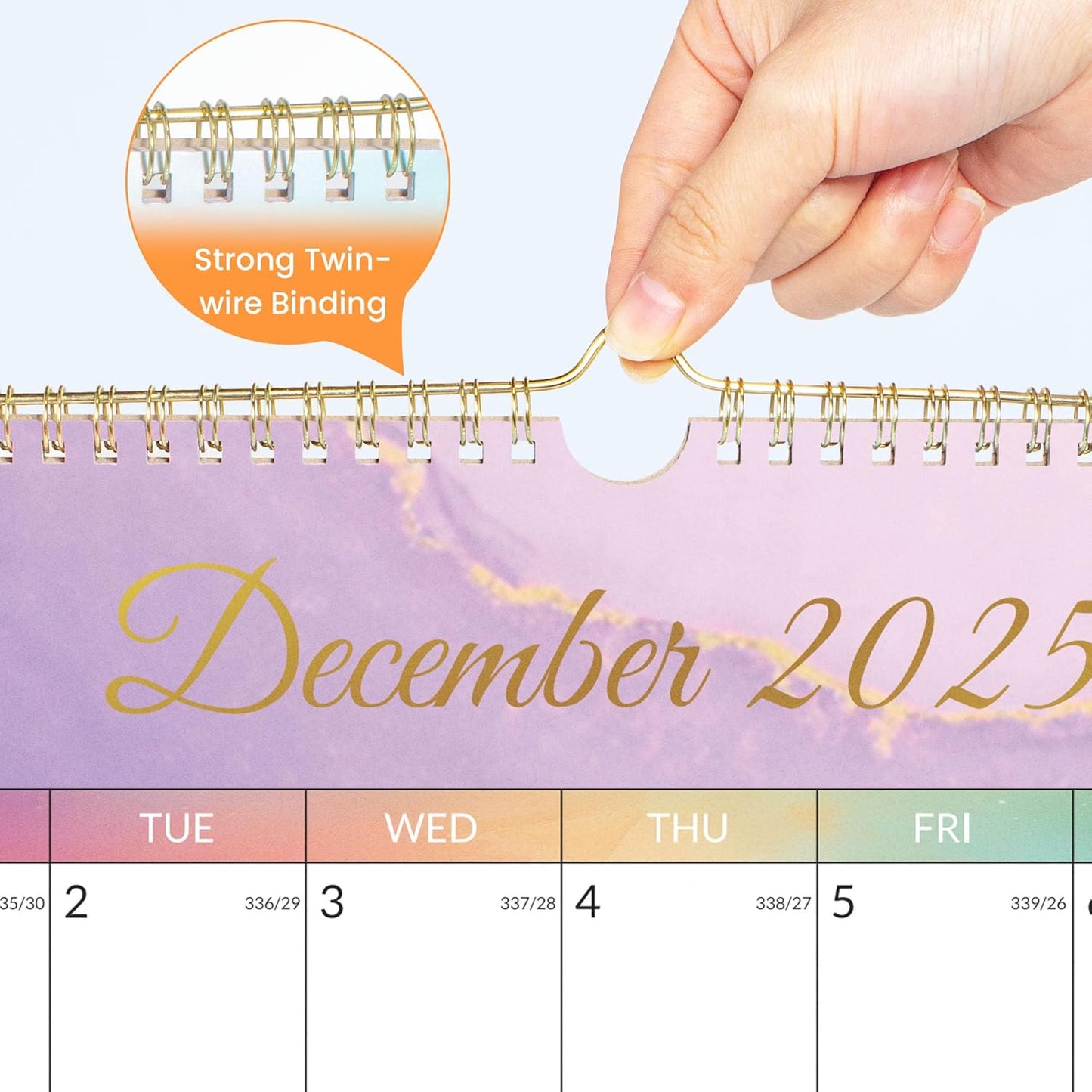 SUNEE Wall Calendar 2026 21 Months Apr. 2026 - Dec. 2027, 14.5"x11.5" Big Grid Hanging Calendar with Note for Organizing & Planning, Monthly Calendar 2026-2027 with Last Month and Next Month, White