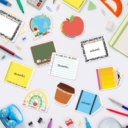 Xqumoi 30 Pack Teacher Sticky Notes - Funny Coffee Cup Self Sticky Notepads Writing Memo Pads for Teacher Appreciation Back to School Office Supplies Coffee Lover Gift Party Favors Goodies Bag Fillers