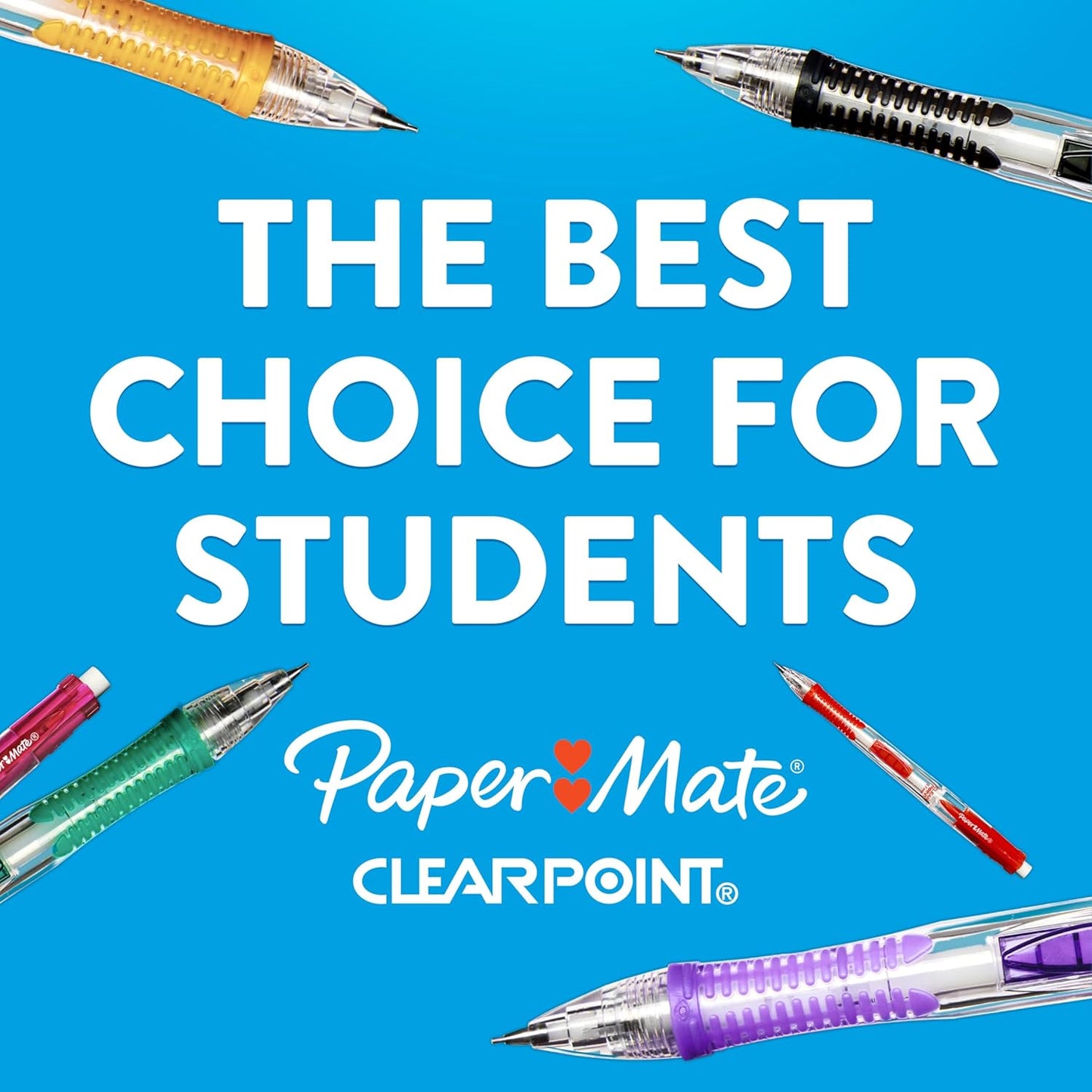 Paper Mate Clearpoint Mechanical Pencils, 0.7mm HB #2 Lead, Blue Barrels, 12 Count - Teacher Supplies, Journaling, Note Taking