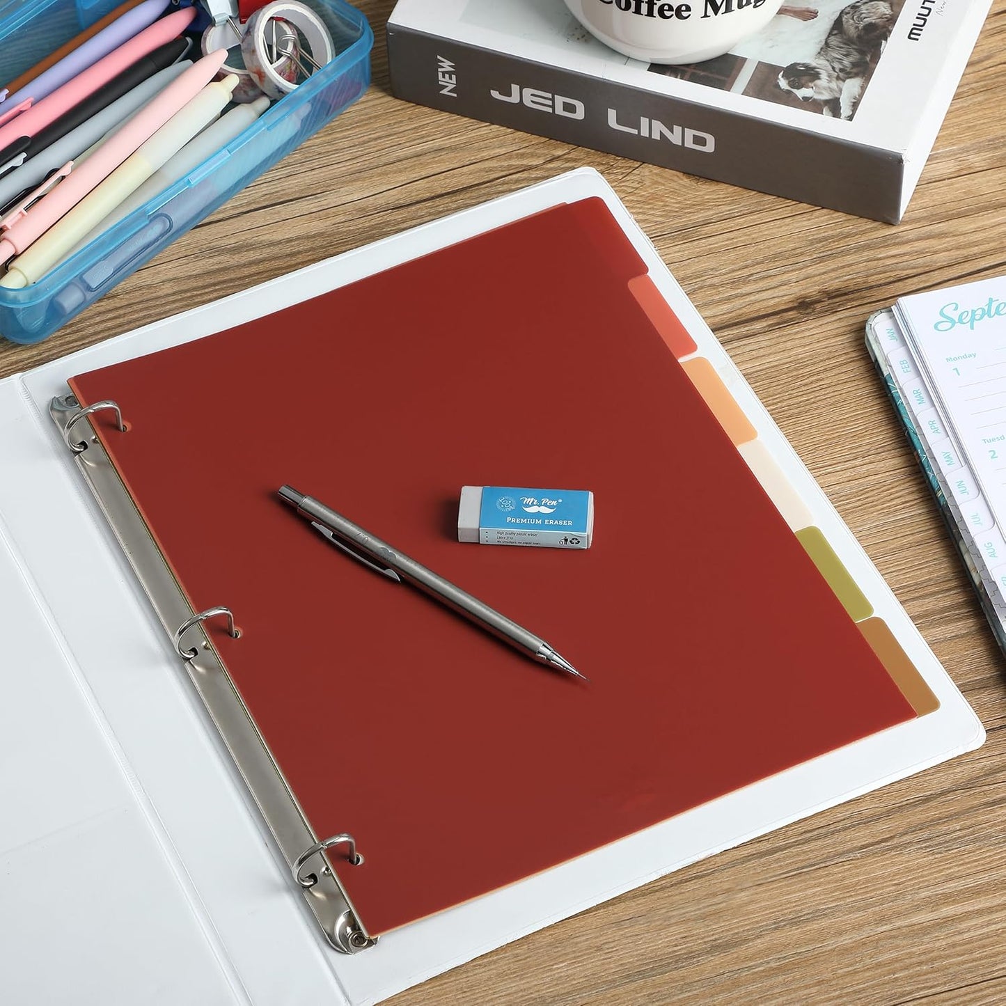 Mr. Pen- Binder Dividers, 6 Tab Dividers, Pack of 2 Sets (12 Dividers Total), Dividers