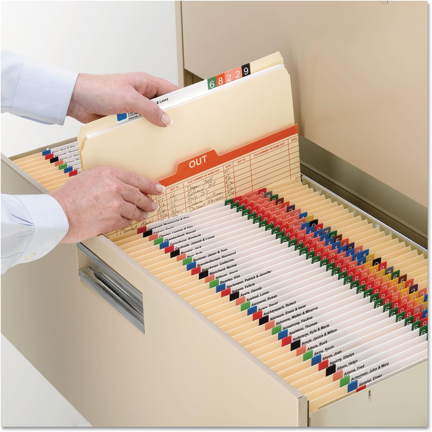 Smead File Folder, 1/3-Cut Tab, Assorted Positions, Legal Size, Manila, 100 per Box (15330)