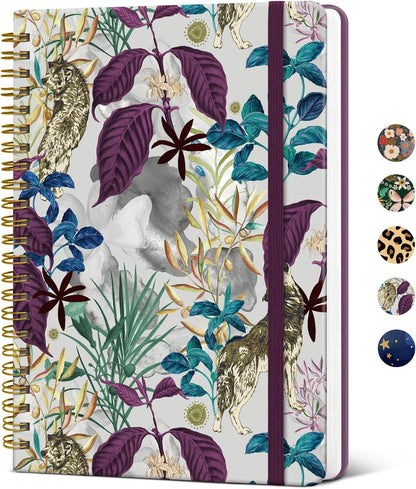 Taja Lined Spiral Notebook Journal for Women A5(5.8" × 8.3"), Cute Hardcover Notebook for Work, School & Note Taking, Pretty College Ruled Journal for Writing, 140 Pages, Sunset