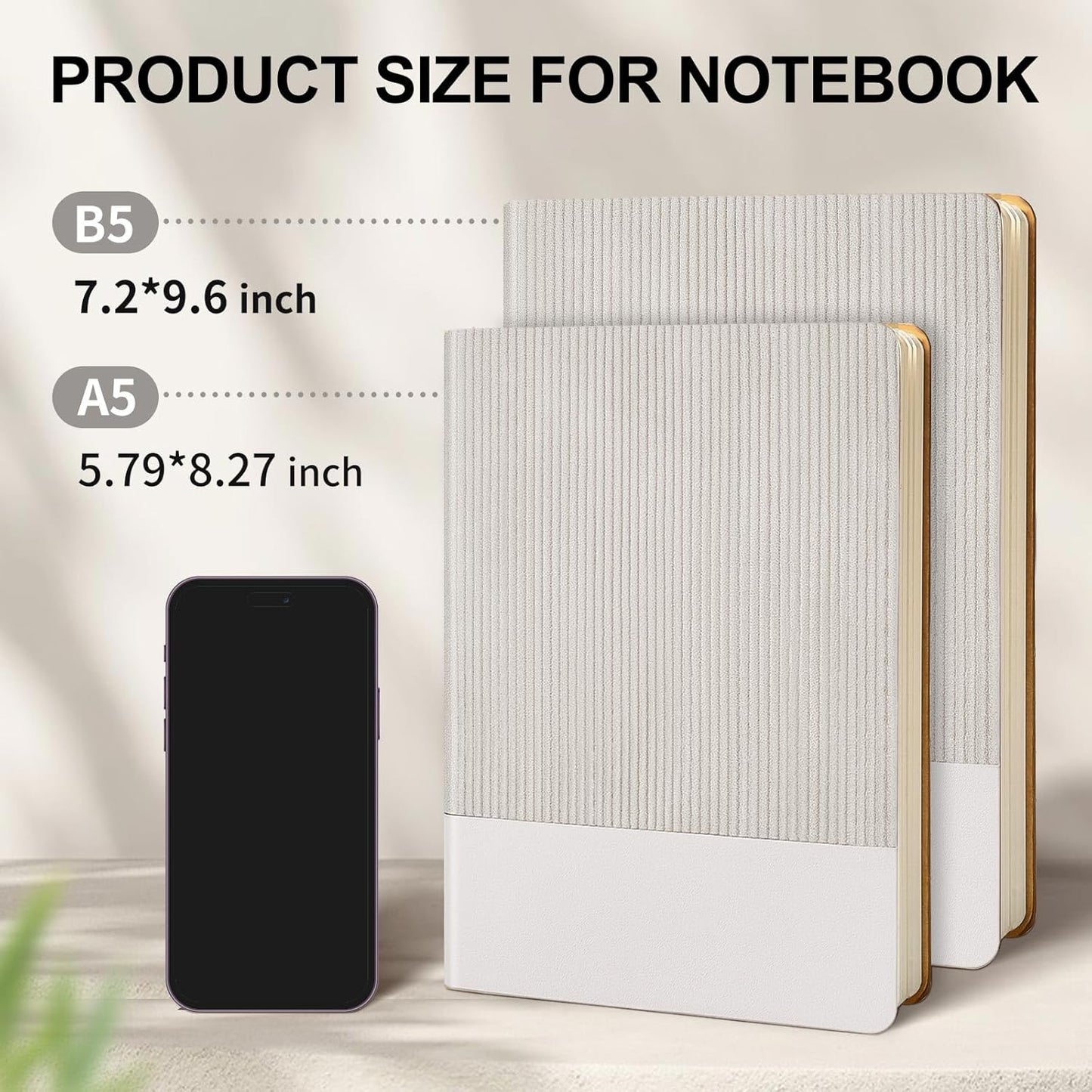 Lined Journal Notebook for Work College Ruled Note Book 5.79"x8.27"A5 PU Leather Daily Journaling 216 Pages for Women Men Writing Home School Supplies Business (Dark Green)