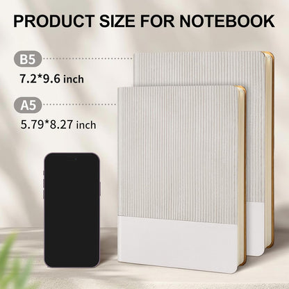 Lined Journal Notebook for Work College Ruled Note Book 5.79"x8.27"A5 PU Leather Daily Journaling 216 Pages for Women Men Writing Home School Supplies Business (Dark Green)