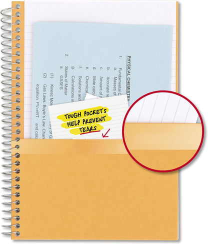 Five Star Spiral Notebook, 2 Subject, College Ruled Paper, 6" x 9.5", 80 Sheets, Blue (Color May Vary) (840029CG1)