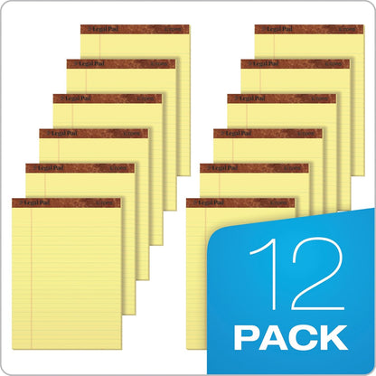 TOPS 8.5 x 11.75 Legal Pads, 12 Pack, The Legal Pad Brand, Wide Ruled, Yellow Paper, 50 Sheets Per Writing Pad, Made in the USA (7532)