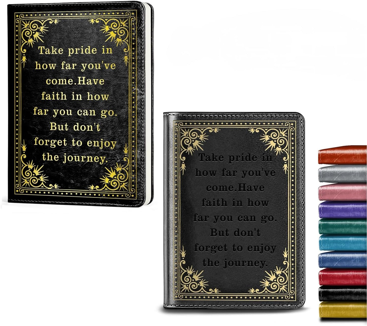 Inspirational Gift Appreciate Lined Journal Notebook Graduation Gift Take Pride In How Far You've Come Writing Notebook Encouragement Gift,1 Pack (Yellow),(Take pride-Yellow)