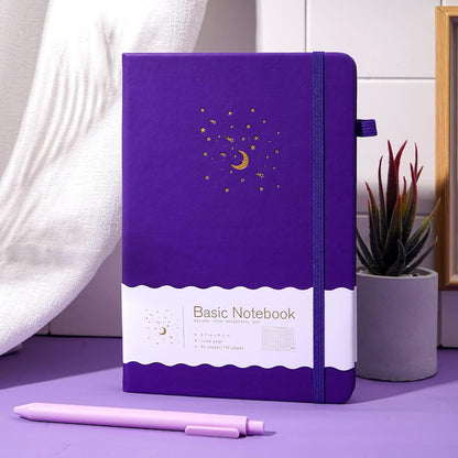 CAGIE Journal Notebook for Women Men, Hardcover Lined Notebooks Journals for Writing Work Journaling Note Taking Diary with Pen Loop (Black Ruled), Gifts, 5.7" x 8.3", 196 Pages