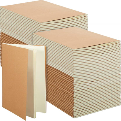 Mimorou 100 Pcs Journals Notebooks Bulk - Kraft Softcover A5 Small Notebooks 5.5 Inch x 8.3 Inch Notepads with 60 Page 30 Sheet for Writing Sketch Travel Office Supplies(Navy Blue,Lined)