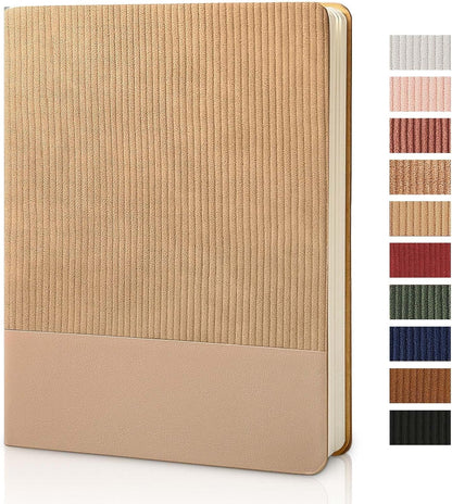 Lined Journal Notebook for Work College Ruled Note Book 5.79"x8.27"A5 PU Leather Daily Journaling 216 Pages for Women Men Writing Home School Supplies Business (Dark Green)
