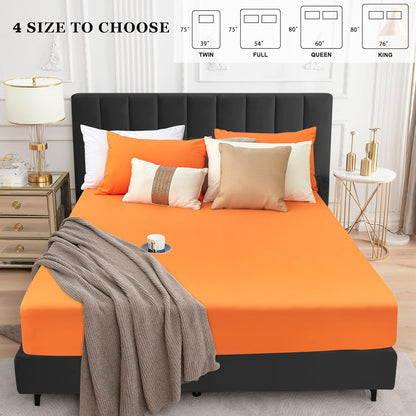 Sufdari Mattress Protector,Waterproof 18" Deep Pocket Mattress Cover Fitted Sheet Style with Elastic Rubber Band,Washable and Easy Care-Black,Queen