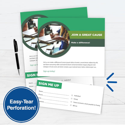 PrintWorks Professional 3 2/3" Horizontal Perforated Paper 8.5” x 11” - Perfect For W-2, 1099, & Statement Use - Made in the USA - 500 Sheets - 20 lb - Printer Compatible - White (04124)