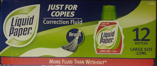 Just for Copies Correction Fluid, 22 Ml Bottle, White (12 Bottles)