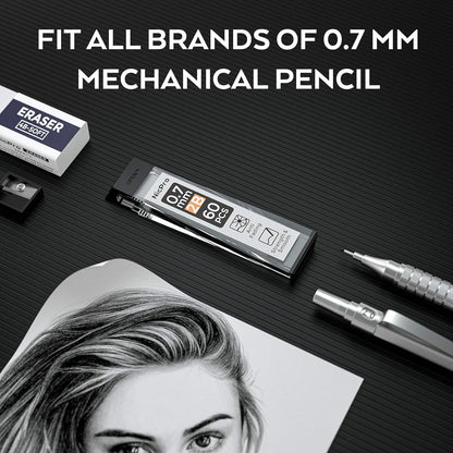Nicpro 600 PCS Lead Refills 0.5mm HB #2 Break Resistant Mechanical Pencil Refills 0.5 mm, 60 Pack Per Tube, 10 Tubes