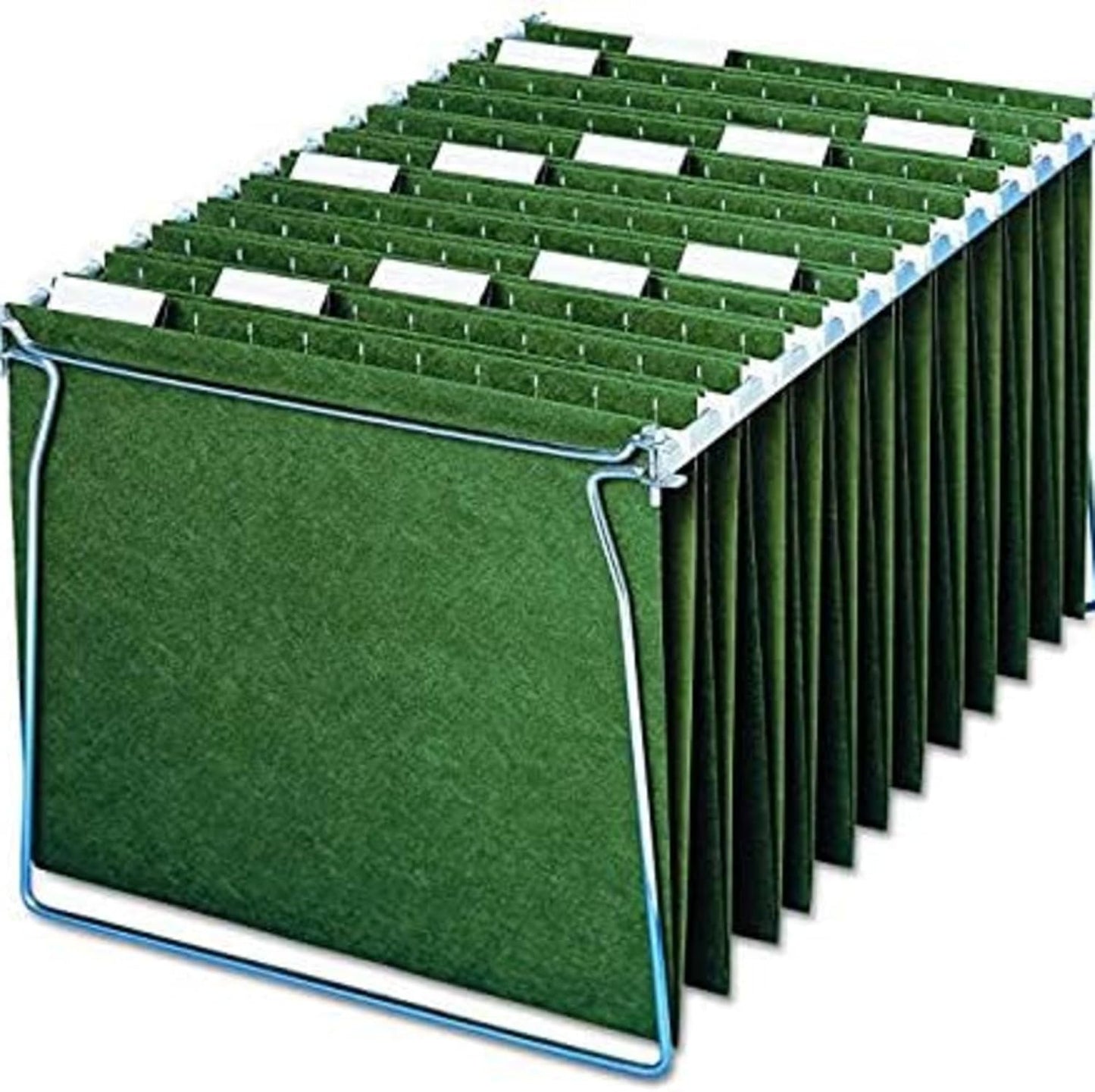 Smead Hanging File Folder, 1/5-Cut Adjustable Tab, Letter Size, Standard Green, Hanging Folders for Filing Cabinets, File Organizer Folder, 25 Count