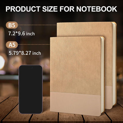 Lined Journal Notebook for Work College Ruled Note Book 5.79"x8.27"A5 PU Leather Daily Journaling 216 Pages for Women Men Writing Home School Supplies Business (Dark Green)