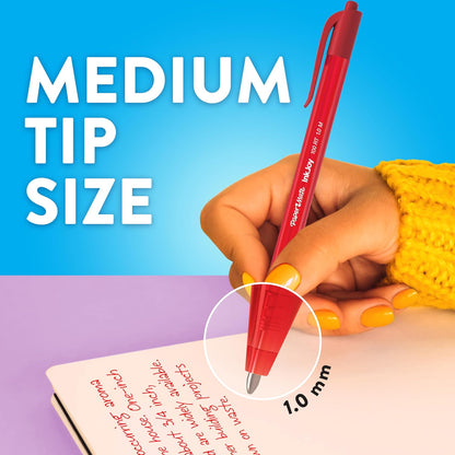 Paper Mate InkJoy 100RT Retractable Ballpoint Pens, Medium Point (1.0mm), 20 Count - Teacher Essentials, Colorful Office Supplies, Note-Taking, Back to School