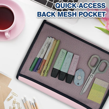 H4D 13-Pocket Accordion File Organizer with Mesh Pocket, Expanding File Folder with Tabs, Expandable Document Organizer for Home Office School, Letter Size, Teal