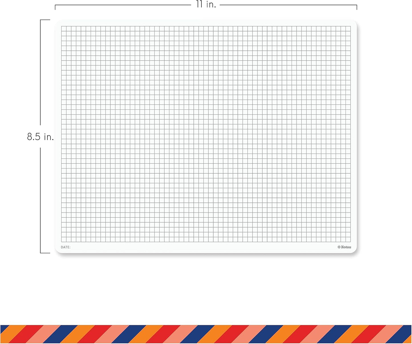 Notsu Graph Notepads 11 x 17 inch | Large Graphing Double Sided Drafting Pads with 1/4" Quad Grid Premium Thick Paper 120gsm