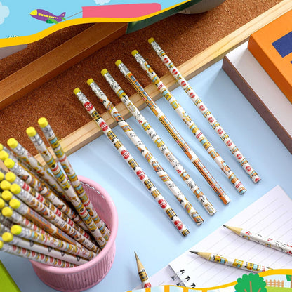 Fullhawl 120 Pcs Witch Party Favor Pencil Bulk Pink and Green Pencil Gift Witch Party Favors for Office School for Pink and Green Movie Supplies