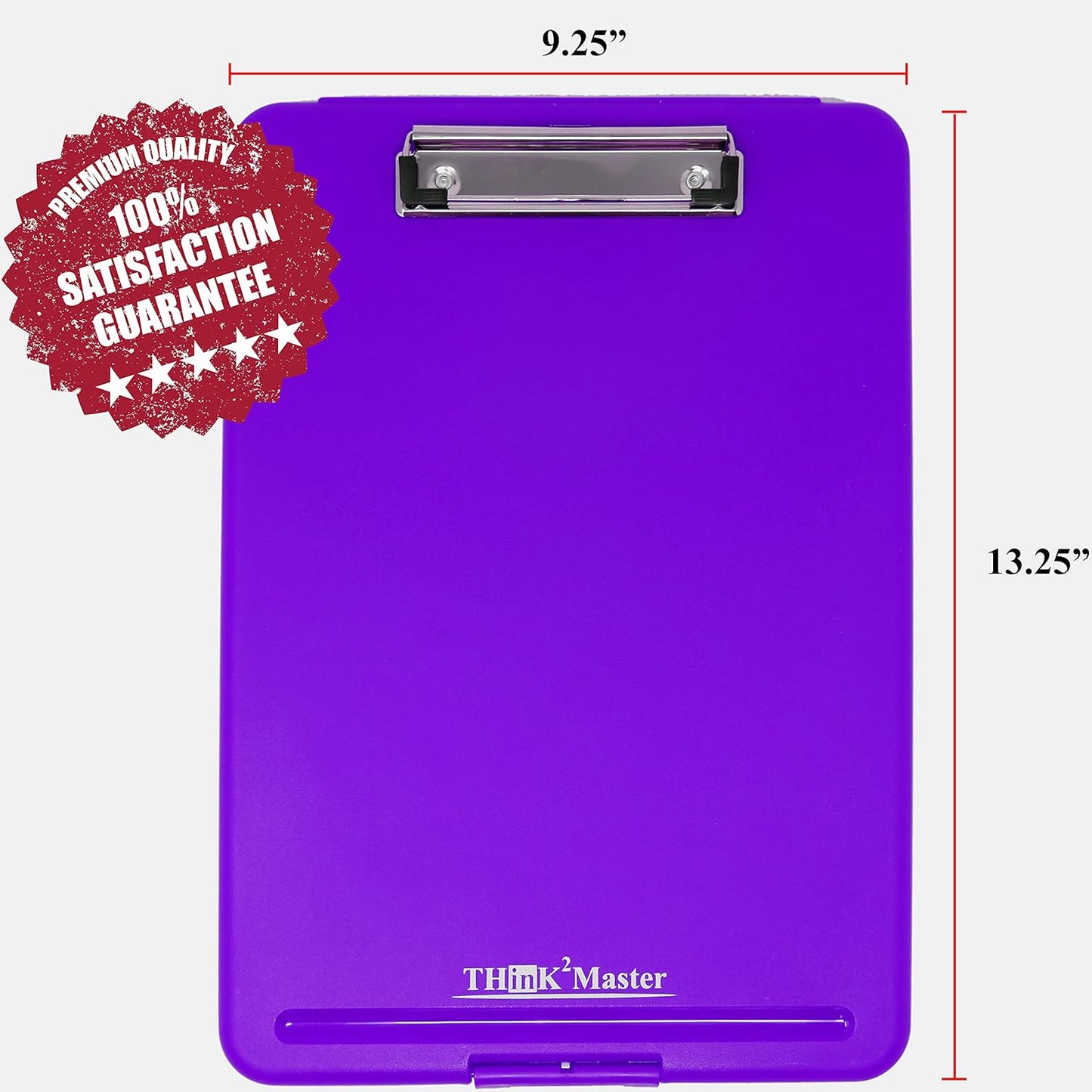 Think2Master Black Plastic Storage Clipboard. | 25% Heavier & 25% Sturdier| Heavy Duty and Won’t Flex or Bend Like Other Brands (Compare The Weight). Storage Compartment Holds 150 Letter Sized Paper.