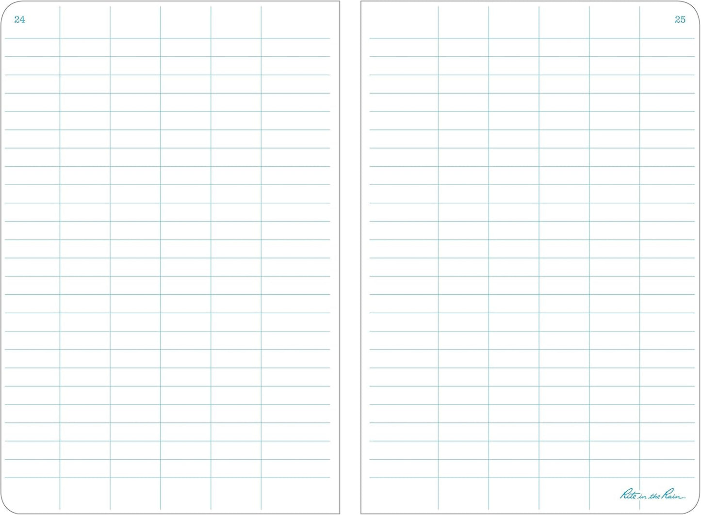 Rite In The Rain Weatherproof Stapled Notebook, 4.625" x 7", Orange Cover, Universal Pattern, 3 Pack (No. OR71FX)