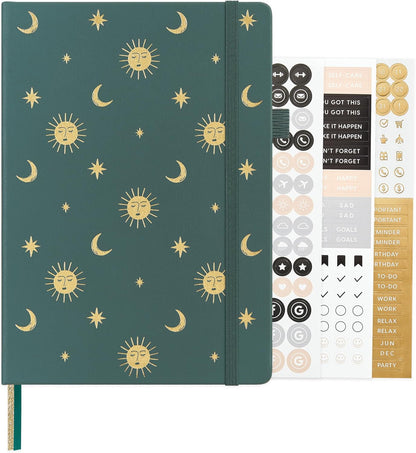 &And Per Se Lined Journal Notebook, 160 Pages, A5 5.7 x 8 inches College Ruled Thick Paper Notebook Journals for Writing, Hardcover Notebooks for Women Men Office School (1 Pack, Green) - Colors B