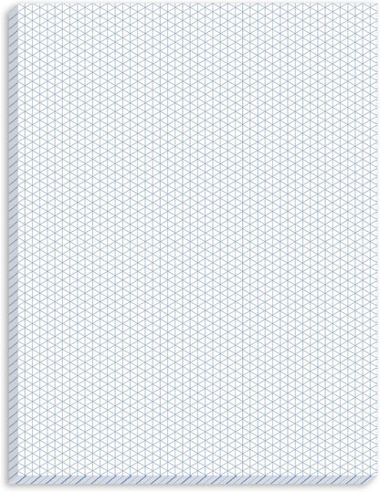 MotiMind 50 Sheets 8.5" x 11" Isometric Graph Paper Pad Isometric Paper Drafting and Graph Pads for 3D Designs Architecture Landscaping Engineering Drafting
