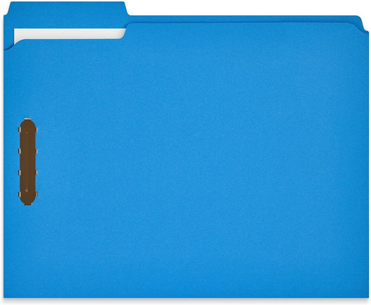 Staples Classification Folders, Letter Size, 3/4" Expansion, Blue, Durable Construction – 50/Box