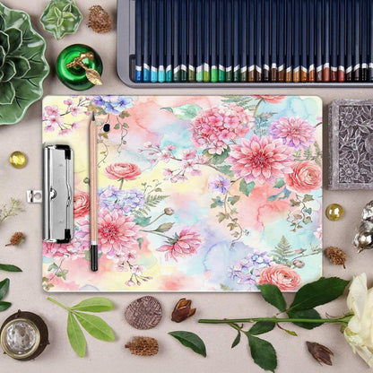 Britimes Clipboard Decorative Office School Hardboard Wood Nursing Clip Board and Pull for Standard A4 Letter Size Summer Mint Green Plant Tree 12.6" X 8.9"
