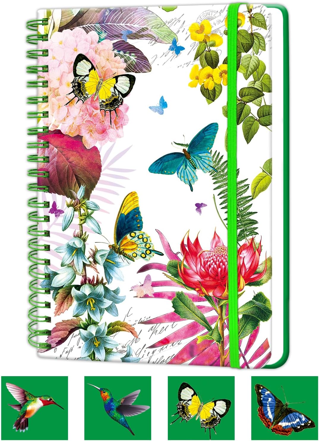 Melurika A5 Hardcover Spiral Notebook, 4 Pack 5.7x8.5 Inches Lined Journal 160 Pages College Ruled Spiral Bound Notebooks Gifts for Writing Note Taking Study Work Meeting and Travel