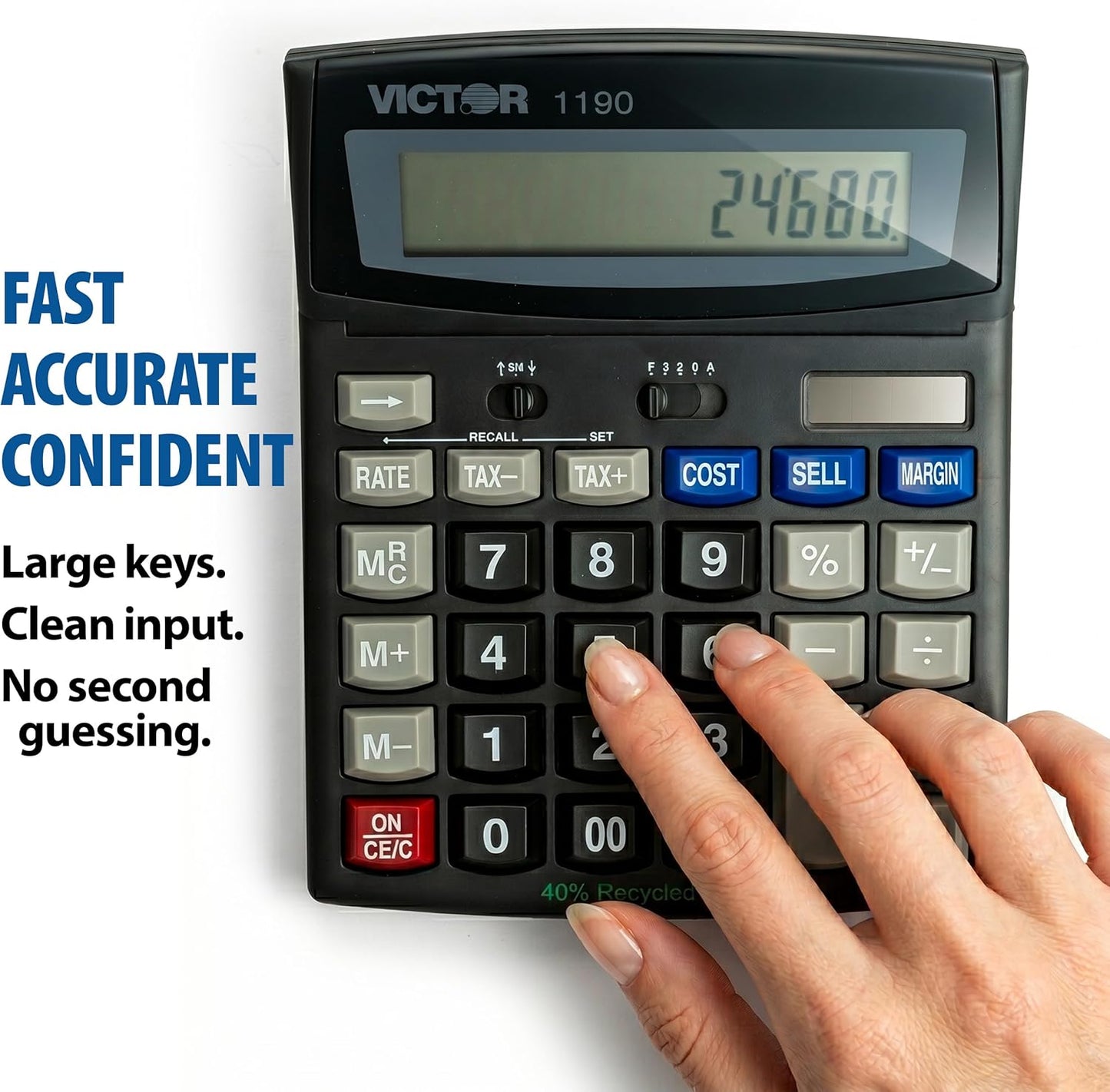 Victor 1190 Executive Desktop Calculator, 12-Digit LCD
