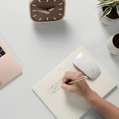 Pinesman - Elegant Desk Notepads for Professionals, Executive's Memo Pads, Minimalist, Gold Foiled, Lined Layout, 3 Pack, 225 Sheets Total (75 Each), 6.3" x 3.9”, 80 GSM, Eco-friendly, FSC™ Certified