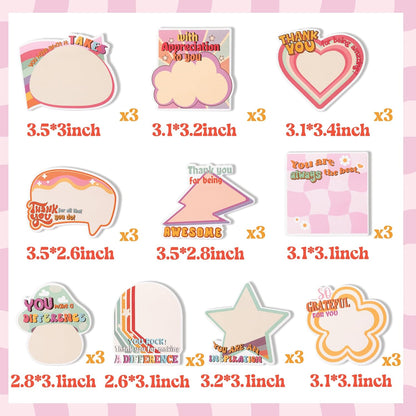 Xqumoi 30 Pack Teacher Sticky Notes - Funny Coffee Cup Self Sticky Notepads Writing Memo Pads for Teacher Appreciation Back to School Office Supplies Coffee Lover Gift Party Favors Goodies Bag Fillers