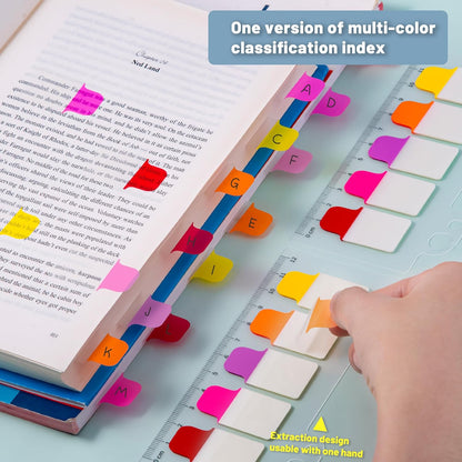 Golcellia Sticky Tabs - 600 Sheets Notebook Tabs - Sticky Flags, Index & Page Tabs - Durable Divider & Binder Tabs for Books & Bibles（6 Pcs, 5 - Color）