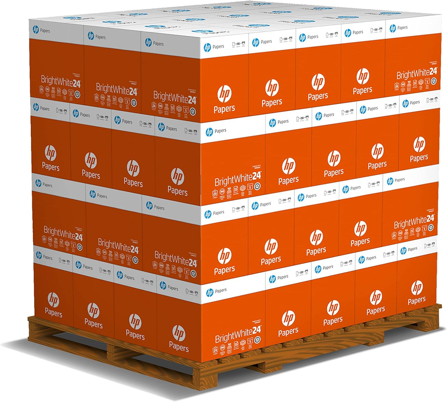 HP Paper Printer Paper 8.5x11 Office 20 lb 5 Ream Case 2500 Sheets 92 Bright Made in USA FSC Certified Copy Paper HP Compatible 112150C