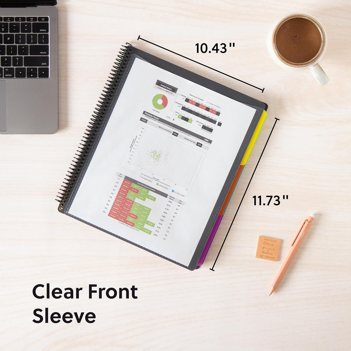 Smead 12 Pocket Poly Project Organizer, Letter Size, 1/3-Cut Tab, Gray with Bright Colors (89207) (Pack of 1)