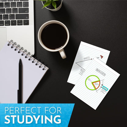 Home Advantage Vertically Ruled White Mini Index Cards, Note Cards (3x5)