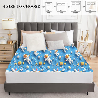 Sufdari Mattress Protector,Waterproof 18" Deep Pocket Mattress Cover Fitted Sheet Style with Elastic Rubber Band,Washable and Easy Care-Black,Queen
